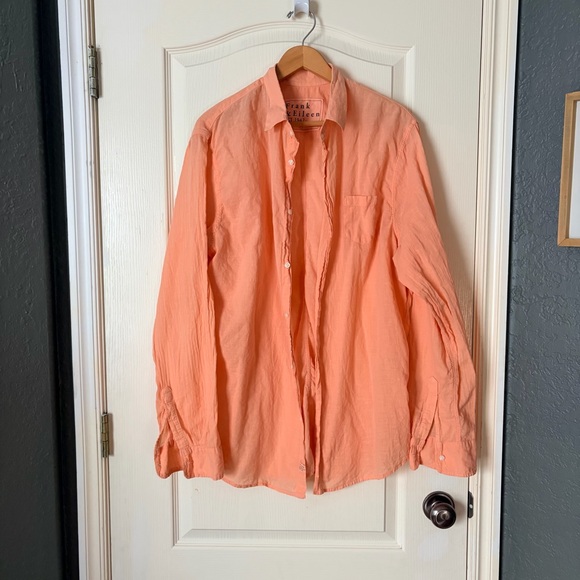 Frank & Eileen Luke Men’s Peach Longsleeve Lightweight Button Up, XXL - Picture 3 of 12